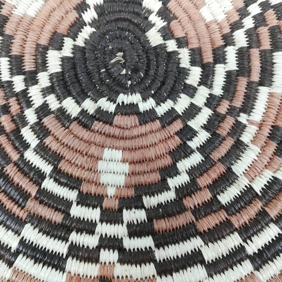 African Ethnic Tribal Folk Art Hand Woven Natural Grass Coil Wall Art Set Spider - Picture 4 of 7